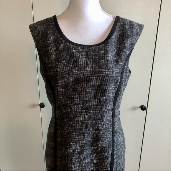Rafaella Dress Womens 8 Used Black Cream Sleeveless - Picture 2 of 12